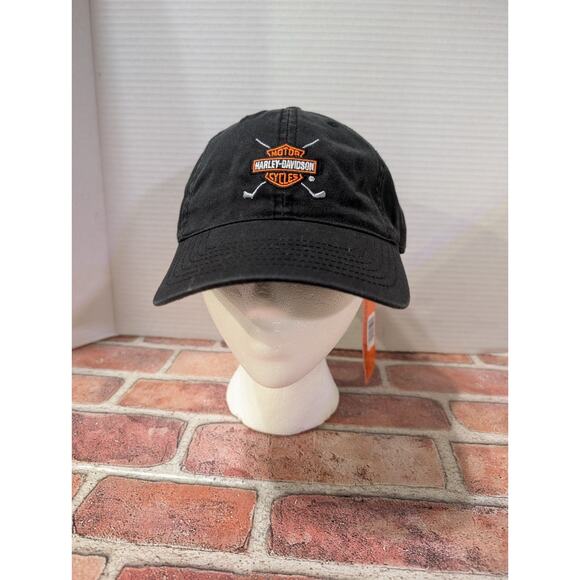 Discontinued Harley-Davidson Golf Hat with Obsolete H-D Golf Logo Adjustable NEW - Picture 1 of 7